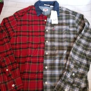 Levi's Men's Button Shirt SMALL New Colorblock